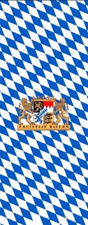 Bayern mit Löwen Staatswappen Banner mit Haken (Hochformat) Flagge 120x300 cm