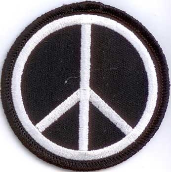 CND (Peace, Friedenszeichen) Aufnäher / Patch 6 cm Durchmesser