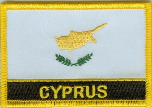 Zypern Aufnäher / Patch mit Schrift