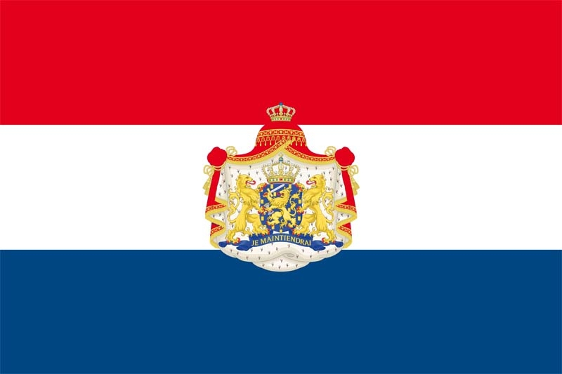 Niederlande mit Wappen (Königl. Fl.) Flagge 90x150 cm
