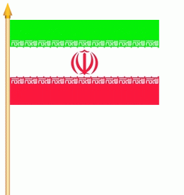 Iran Stockflagge 30x45 cm