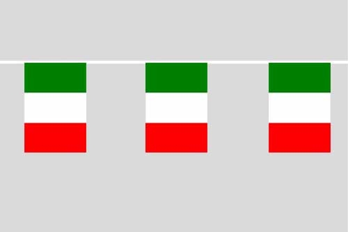Italien Flaggenkette 6 Meter / 8 Flaggen 30x40 cm