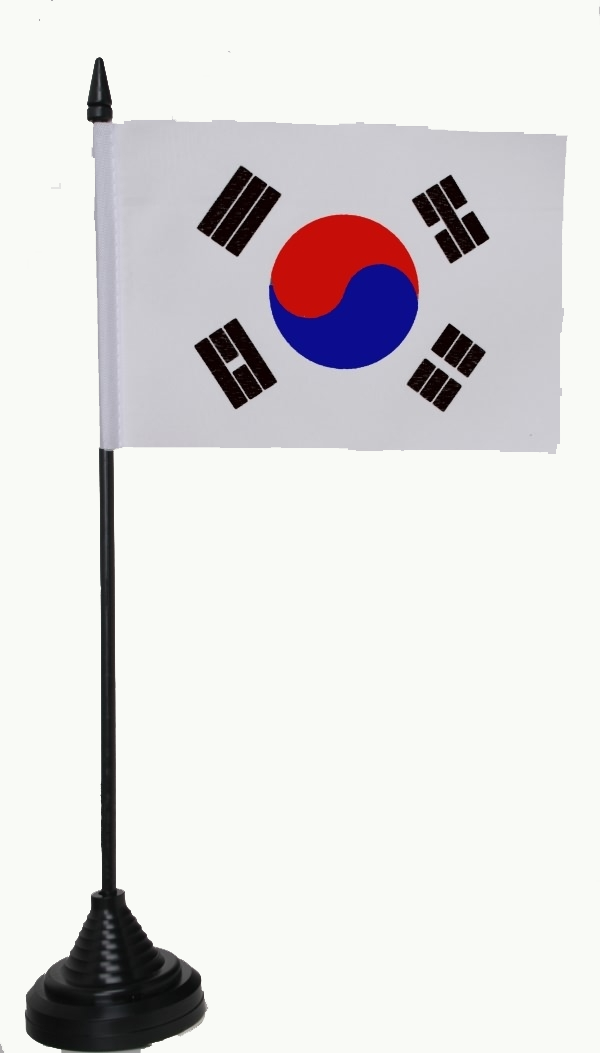 Südkorea Tischflagge 10x15 cm