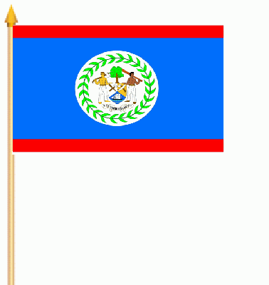 Belize Stockflagge 30x45 cm