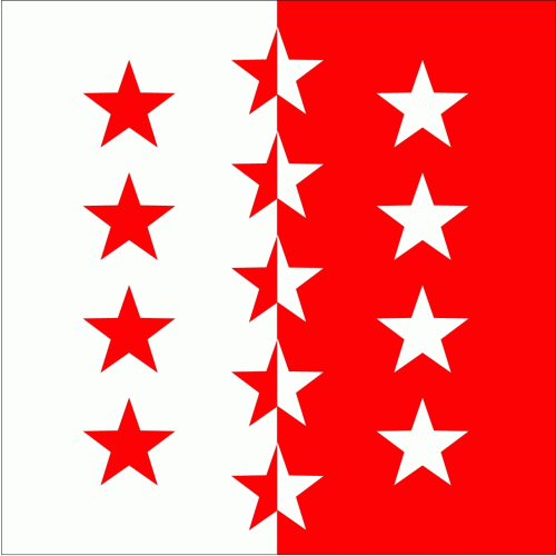 Wallis / Valais Flagge 120x120 cm