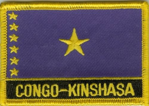 Kongo Kinshasa Aufnäher / Patch mit Schrift