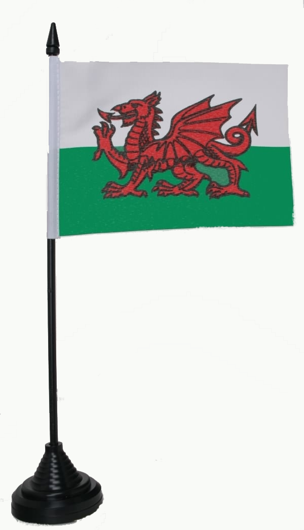 Wales Tischflagge 10x15 cm