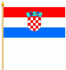 Kroatien Stockflagge 30x45 cm
