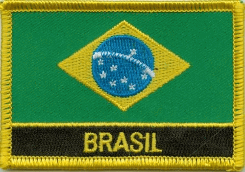 Brasilien Aufnäher / Patch mit Schrift