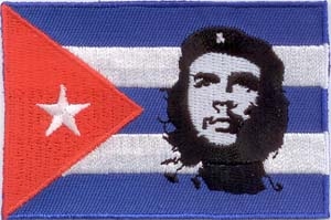 Kuba mit Che kleine Aufnäher / Patch 4x6 cm