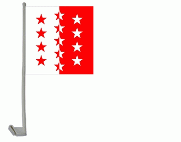 Wallis / Valais (Schweiz) Autoflagge 30x30 cm Abverkauf