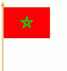 Marokko Stockflagge 30x45 cm
