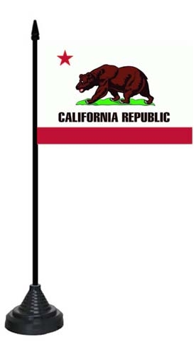 Kalifornien Tischflagge 10x15 cm