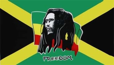 Bob Marley Aufkleber 8 x 5 cm