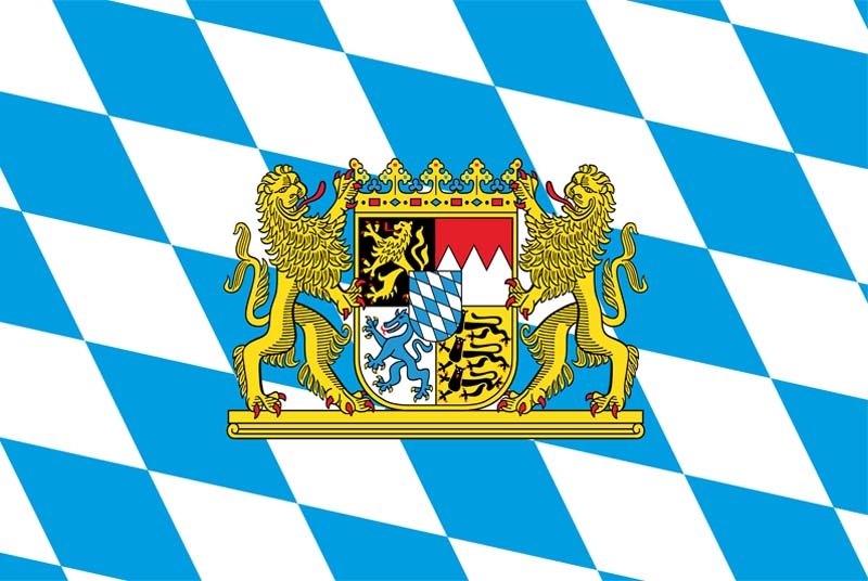 Bayern mit Löwen Staatswappen Flagge 150x250 cm Sonderangebot 75d
