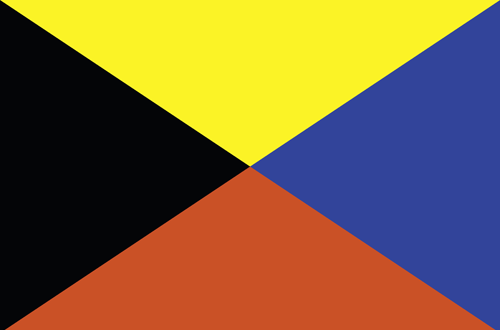 Flaggenalphabet Z-Zulu 48x40 cm Größe 3