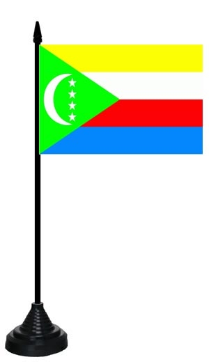 Komoren Tischflagge 10x15 cm
