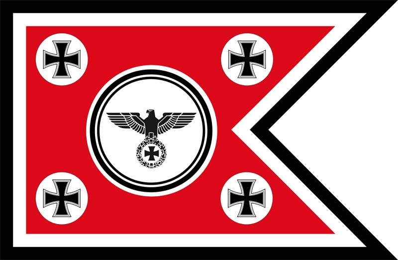 DR- Schwalbenschwanz Eisernes Kreuz Mitte Reichsadler 90x150 cm