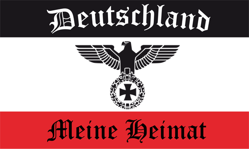 DR- Deutschland mit Adler Meine Heimat Flagge 90x150 cm