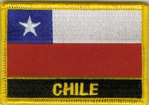 Chile Aufnäher / Patch mit Schrift