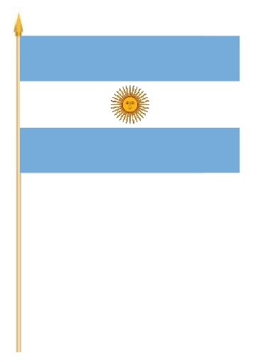 Argentinien Stockflagge 30x40 cm Abverkauf