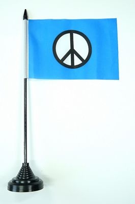 Peace Zeichen CND Tischflagge 10x15 cm