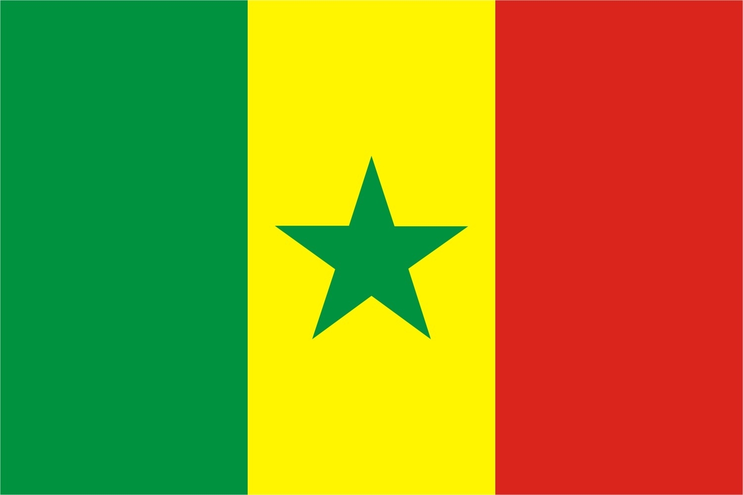 Senegal Bootsflagge 30x45 cm
