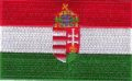 Ungarn mit Wappen Aufnäher / Patch 4x6 cm
