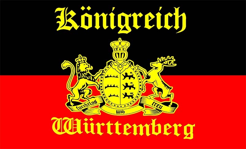Königreich Württemberg mit Schrift Flagge 90x150 cm Sturmflaggen