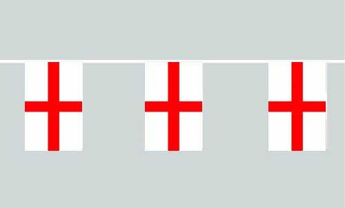 England Flaggenkette 6 Meter / 8 Flaggen 30x40 cm