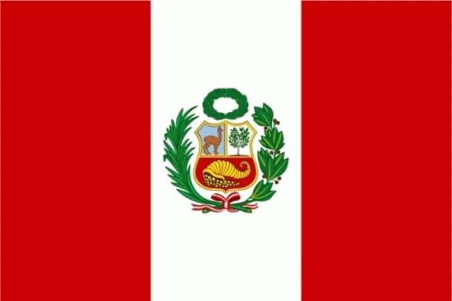 Peru mit Wappen Bootsflagge 30x45 cm