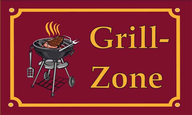 Grillen Grillzone Flagge 90x150 cm (EHD)