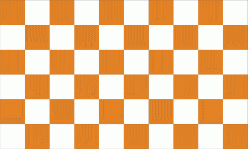 Karo orange - weiß Flagge 90x150 cm