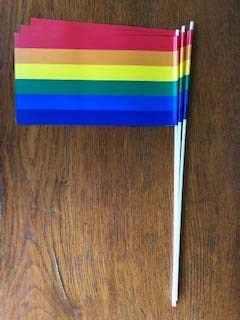 Regenbogen Papierflagge VPE 50 Stück