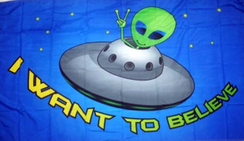 Alien UFO Flagge 90x150 cm