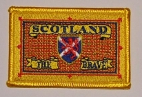 Schottland THE BRAVE Aufnäher / Patch 8 x 5 cm
