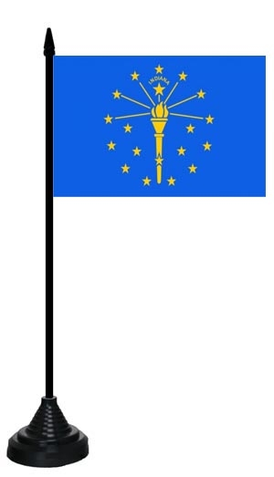 Indiana Tischflagge 10x15 cm