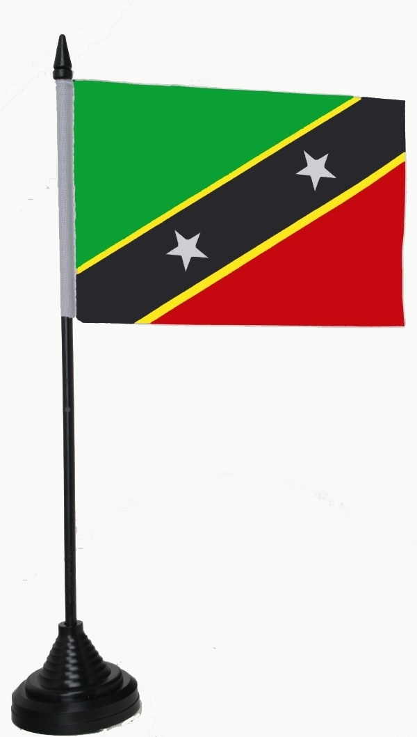 St. Kitts & Nevis Tischflagge 10x15 cm