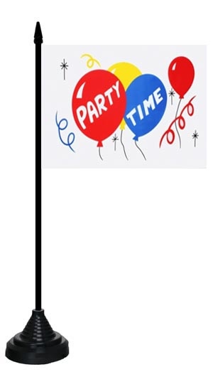 Party Time Tischflagge 10x15 cm