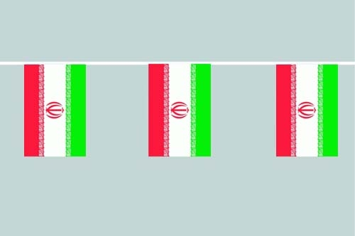 Iran Flaggenkette 12 Meter / 32 Flaggen 30x40 cm Sonderangebot
