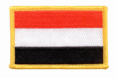 DR- Reichsflagge / Jemen kleine Aufnäher / Patch 4x6 cm