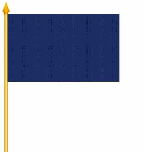 Blaue Stockflagge 30x45 cm