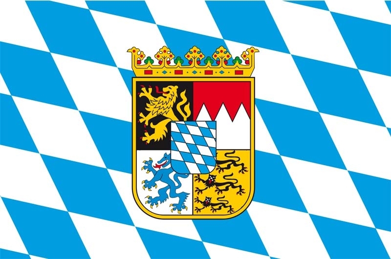 Bayern mit Wappen Flagge 60x90 cm
