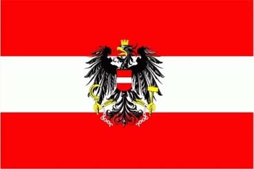 Österreich mit Wappen Aufkleber 8 x 5 cm