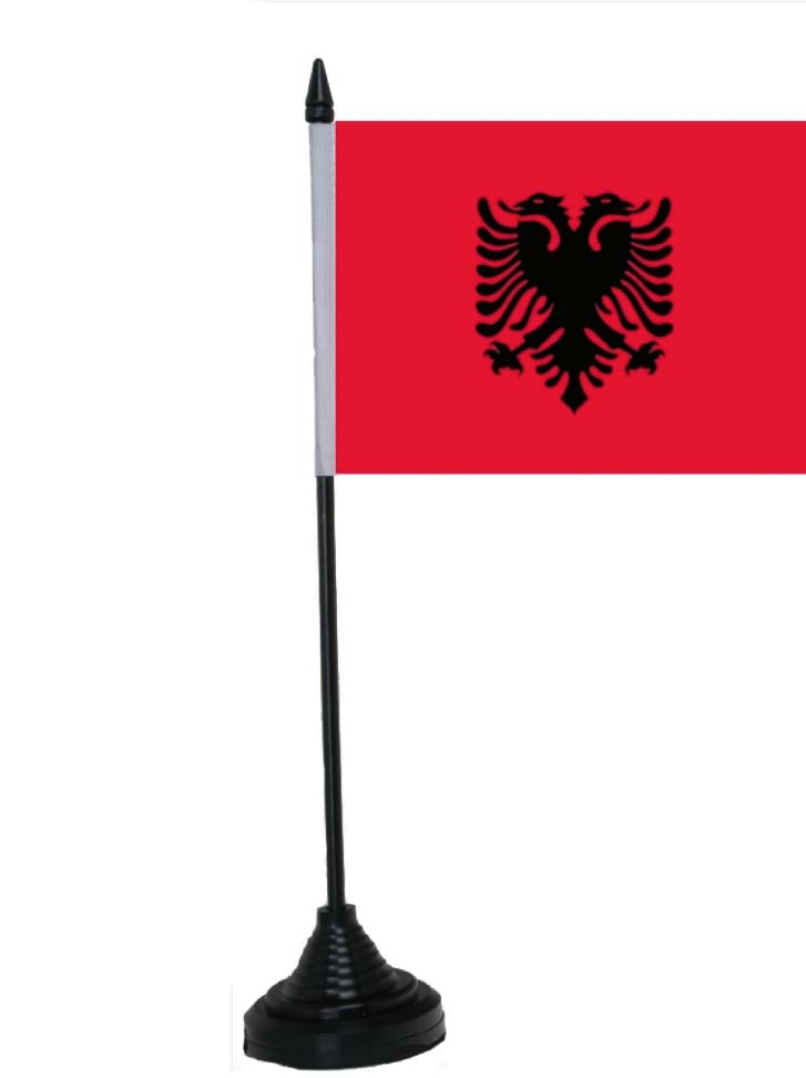 Albanien Tischflagge 10x15 cm
