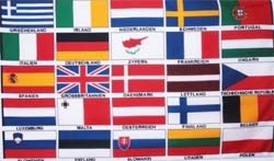 Europa - 25 Länder Flagge 90x150 cm