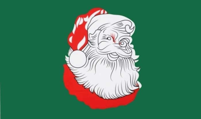 Weihnachten-Weihnachtsmann Kopf 1 Flagge 90x150 cm