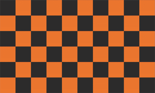 Karo schwarz - orange Flagge 90x150 cm