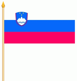 Slowenien Stockflagge 30x40 cm Abverkauf