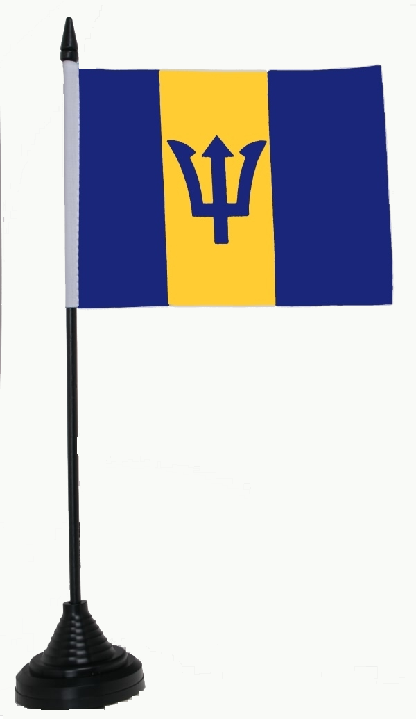 Barbados Tischflagge 10x15 cm